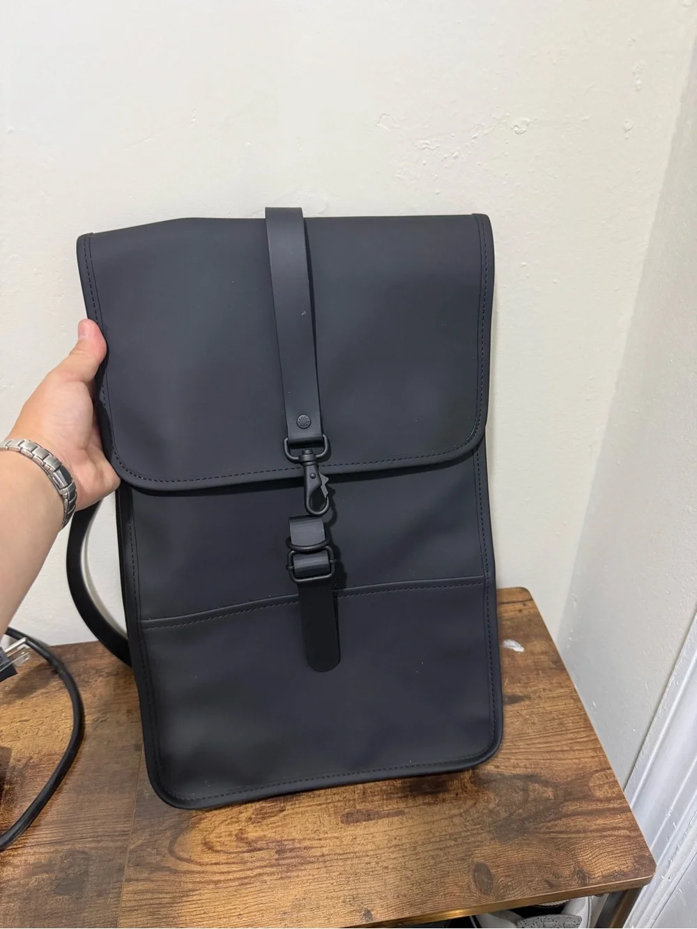 Minimalist Black Men's Backpack